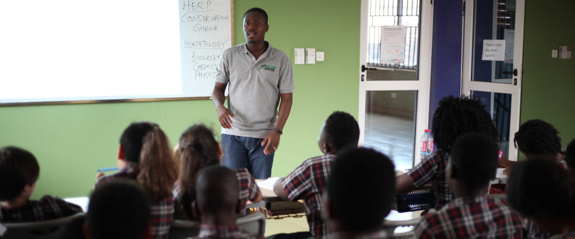 HERP Conservation-Ghana educating youth at local schools.