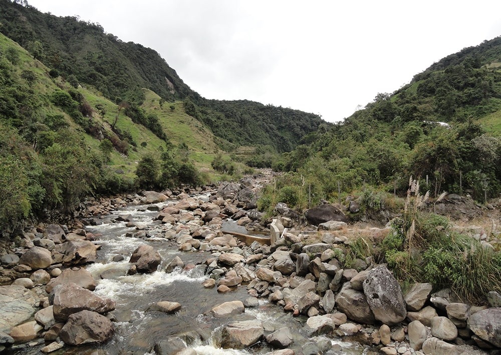 The landscape of the Cerro Negro project site in Colombia, by Fundación Suyusama