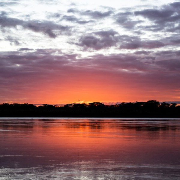 Amazon sunset in Ucayali, Peru, by Christian Inga