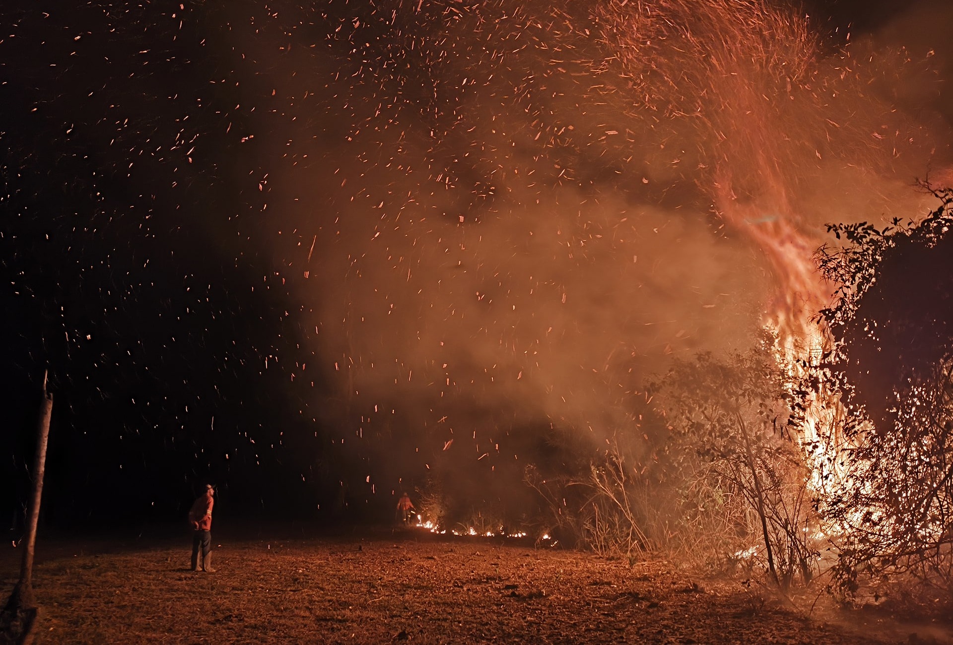 Burning of the Pantanal wetlands, Brazil, courtesy Onçafari/brunocarvalho