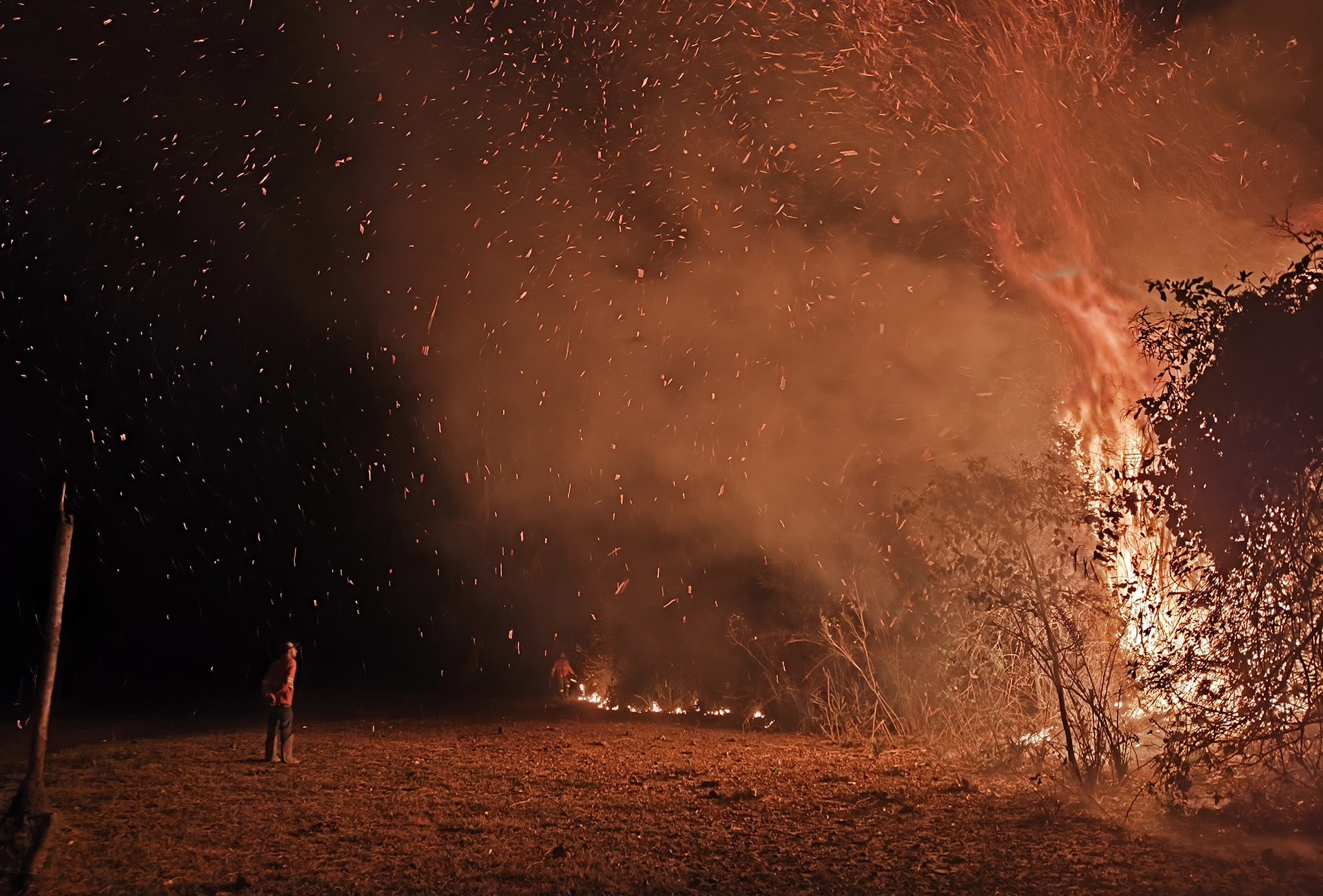 Burning of the Pantanal wetlands, Brazil, courtesy Onçafari/brunocarvalho