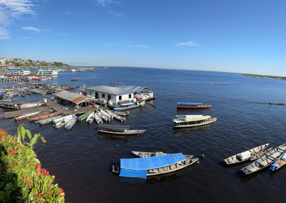 A replenished Lake Tefé in July 2024, near the end of the rainy season.